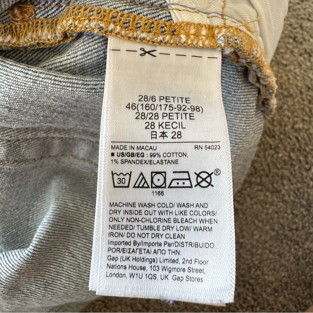 Gap Sky High Distressed Straight Leg Jeans 28 6P - Picture 12 of 12